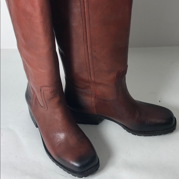 Lucky Brand Aleid Dark Rust Rachel Boots Leathr 10 - Picture 3 of 8